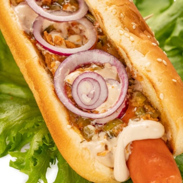 Sausage, Peppers & Onions Hot Sub.
