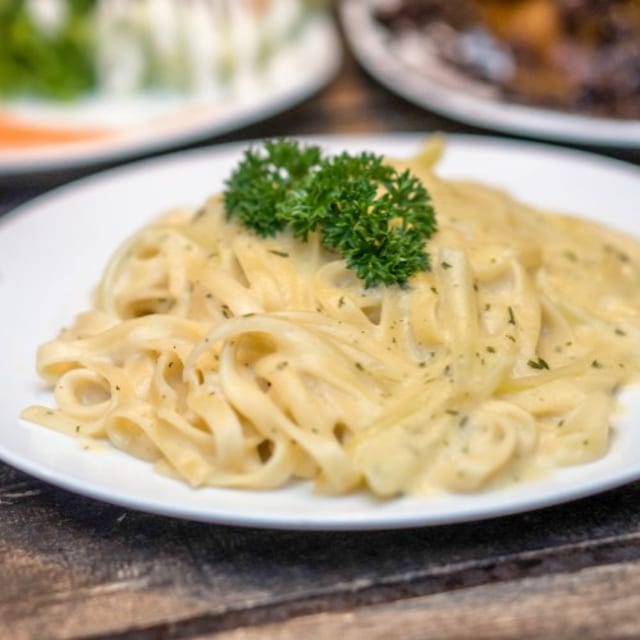 Gorgonzola and Cream Sauce Pasta.